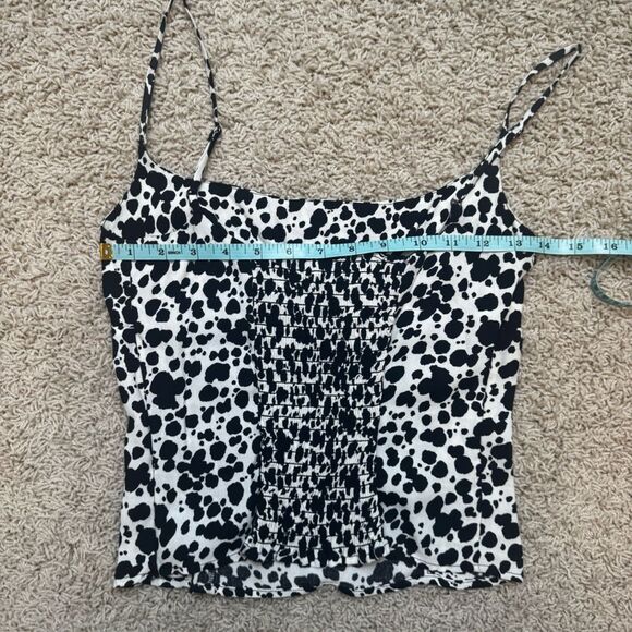 Reformation cow print tank top excellent condition size 2 black white - Picture 5 of 5